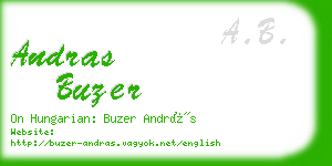 andras buzer business card